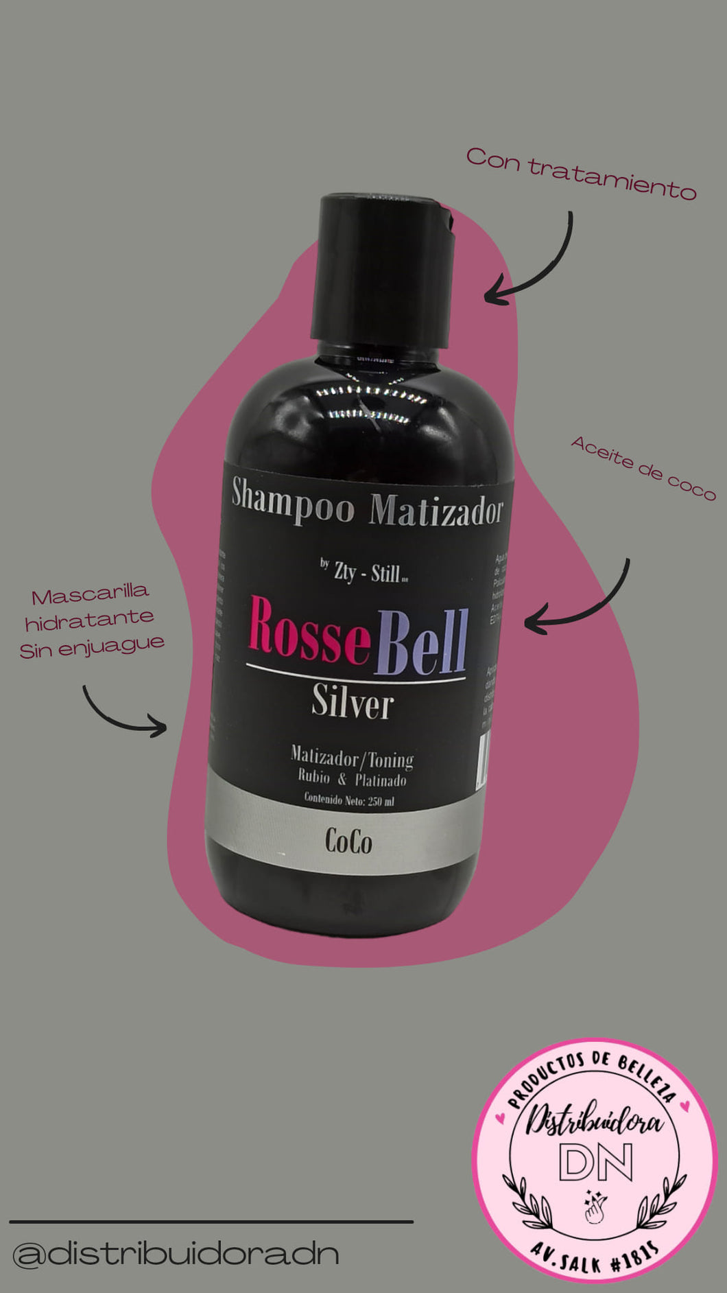 SHAMPOO MATIZADOR SILVER ROSSE BELL